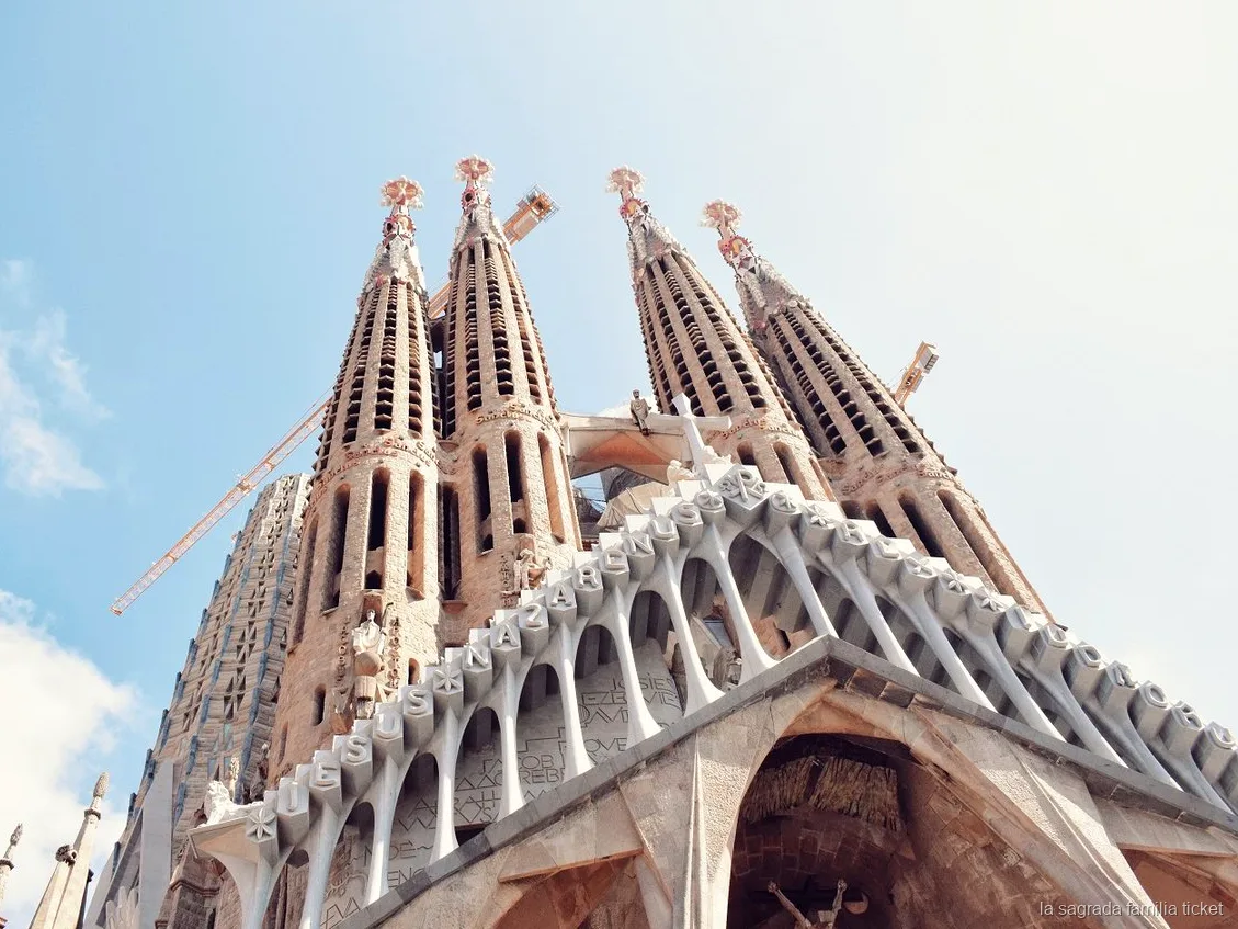 Interieur van de Sagrada Familia skip-the-line rondleiding met boomvormige zuilen